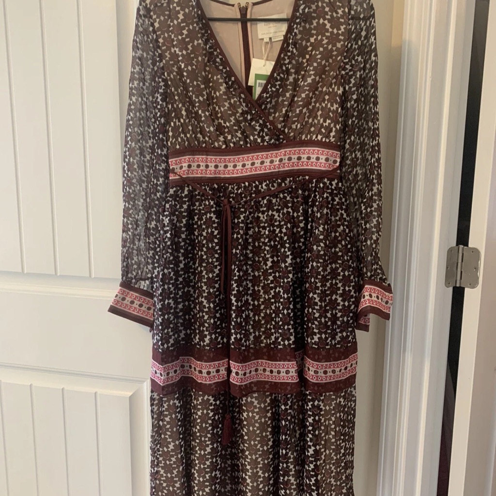 Kate Spade Women Floral Tile Tiered Dress Size 0